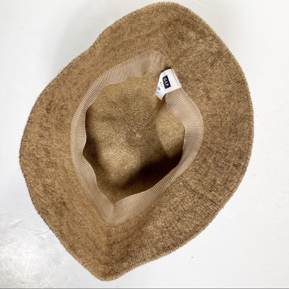 Y2K Gap Bucket Hat Wool Blend Brown Tan Bow - Picture 4 of 11